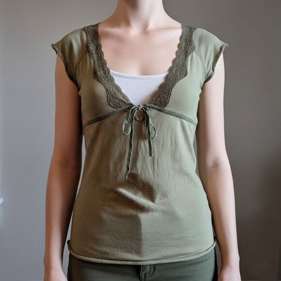 Vintage Y2K Fang Cami Top Lace Layered 2009 Fall Twilight Bella Swan Size Small - Picture 1 of 11